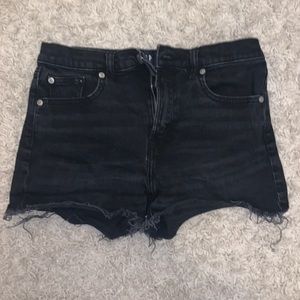 Black jean shorts from Gap